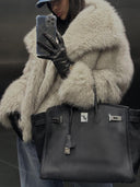 Fashionable Large Lapel Faux Fur Short Fluffy Coat