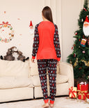 Red Christmas Snow Deer Fmalily Matching Pajamas Sets (with Pet's dog clothes)