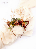 Sunset Terracotta Christmas Reindeer Headband