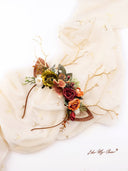 Sunset Terracotta Christmas Reindeer Headband