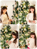 Flower Beauty and the Beast Christmas Reindeer Headband