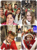 Flower Beauty and the Beast Christmas Reindeer Headband