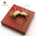Burgundy Spring Christmas Reindeer Headband
