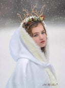 Pink Forest Christmas Reindeer Headband
