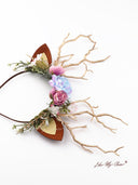 Flower Beauty and the Beast Christmas Reindeer Headband