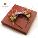 Flower Beauty and the Beast Christmas Reindeer Headband