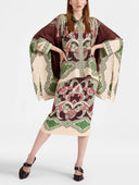 Vintage Art Floral Print Skirt