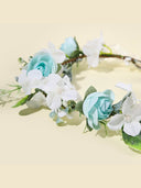 Azure Rose Blossom Flower Crown