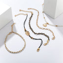Handmade Multi-Layered Shell and Bead Anklet Set