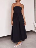 Resort Style Tulare Strapless Midi Dress