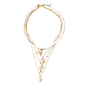 Retro Starfish Shell Multilayer Pendant Necklace