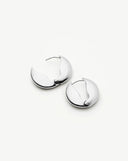 Pebble Hinged Hoop Earrings | Platinum Plated