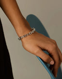 Square Paperclip Chain Bracelet | Platinum Plated
