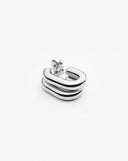 Chubby Oval Small Hoop Earrings | Platinum Plated