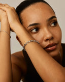Square Paperclip Chain Bracelet | Platinum Plated