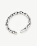 Square Paperclip Chain Bracelet | Platinum Plated