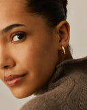 Chubby Oval Small Hoop Earrings | 18ct Gold Plated