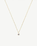 Solid Gold December Birthstone Pendant Necklace | 14ct Solid Gold/Tanzanite