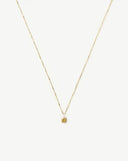 Solid Gold November Birthstone Pendant Necklace | 14ct Solid Gold/Citrine
