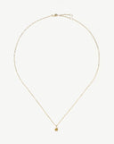 Solid Gold November Birthstone Pendant Necklace | 14ct Solid Gold/Citrine