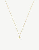 Solid Gold August Birthstone Pendant Necklace | 14ct Solid Gold/Peridot