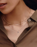 Solid Gold February Birthstone Pendant Necklace | 14ct Solid Gold/Amethyst