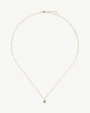 Solid Gold May Birthstone Pendant Necklace | 14ct Solid Gold/Emerald