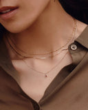 Solid Gold January Birthstone Pendant Necklace | 14ct Solid Gold/Garnet