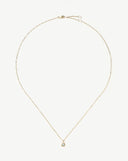 Solid Gold March Birthstone Pendant Necklace | 14ct Solid Gold/Aquamarine