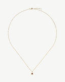Solid Gold January Birthstone Pendant Necklace | 14ct Solid Gold/Garnet