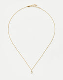 Solid Gold Initial Mini Pendant Necklace - D | 14ct Solid Gold