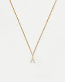 Solid Gold Initial Mini Pendant Necklace - A | 14ct Solid Gold