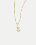 Solid Gold Initial Mini Pendant Necklace - S | 14ct Solid Gold