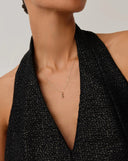 Solid Gold Initial Mini Pendant Necklace - S | 14ct Solid Gold