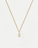 Solid Gold Initial Mini Pendant Necklace - S | 14ct Solid Gold