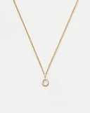 Solid Gold Initial Mini Pendant Necklace - O | 14ct Solid Gold