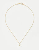 Solid Gold Initial Mini Pendant Necklace - N | 14ct Solid Gold