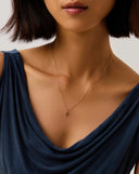 Solid Gold Initial Mini Pendant Necklace - M | 14ct Solid Gold
