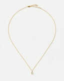 Solid Gold Initial Mini Pendant Necklace - O | 14ct Solid Gold