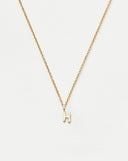 Solid Gold Initial Mini Pendant Necklace - H | 14ct Solid Gold