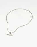 Chunky T-Bar Chain Necklace | Silver Plated
