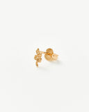 Solid Gold Snake Single Stud Earring