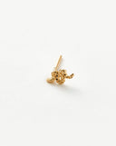 Solid Gold Snake Single Stud Earring