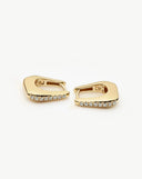 Lucy Williams Solid Gold Diamond Arco Huggies | 14ct Solid Gold/Lab Grown Diamonds