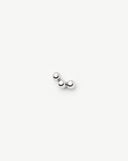 Solid Gold Trio Flat Back Stud Earring | 14ct White Gold