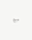 Solid Gold Square Solitaire Flat Back Stud Earring | 14ct White Gold/Diamond