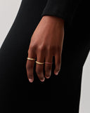 Solid Gold Single Diamond Classic Dome Ring | 14ct Solid Gold/Diamond