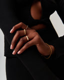 Solid Gold Single Diamond Classic Dome Ring | 14ct Solid Gold/Diamond