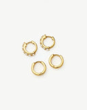 The Pearl-fect Duo Earring Set | 18ct Gold Plated Vermeil / Pearl
