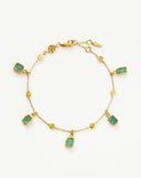 Lena Charm Bracelet | 18ct Gold Plated/Amazonite